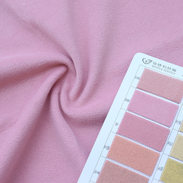 Picture of Autumn and Winter Thickened Single-Color and Two-Color Oubei Velvet Fabric 705g Stretch Knitted Single-Sided Smooth Woolen Coat Fabric