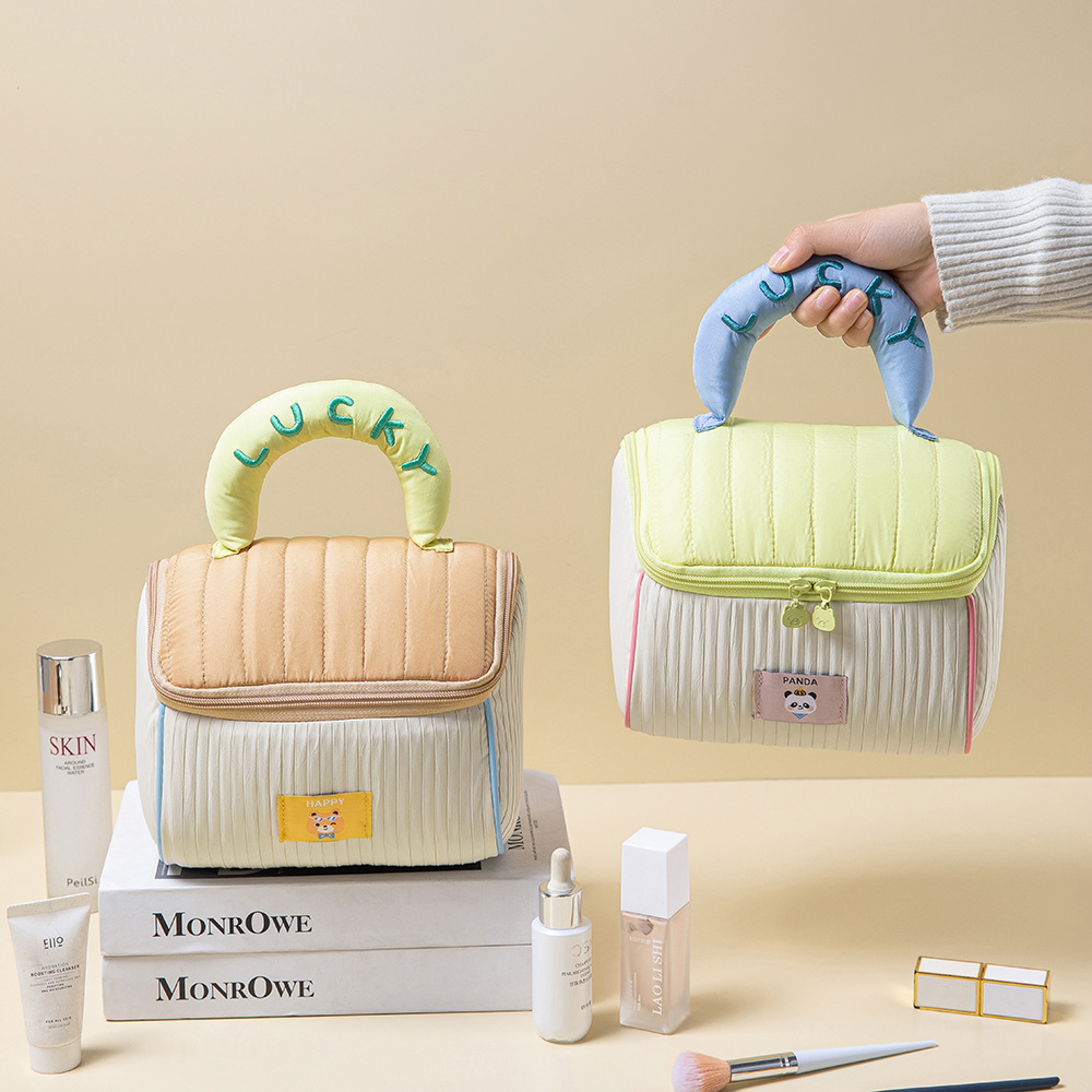 Picture of Cute House Makeup Bag Large Capacity Cabin Wash Bag Portable Portable Storage Bag Soft Cute Girl's Storage Bag