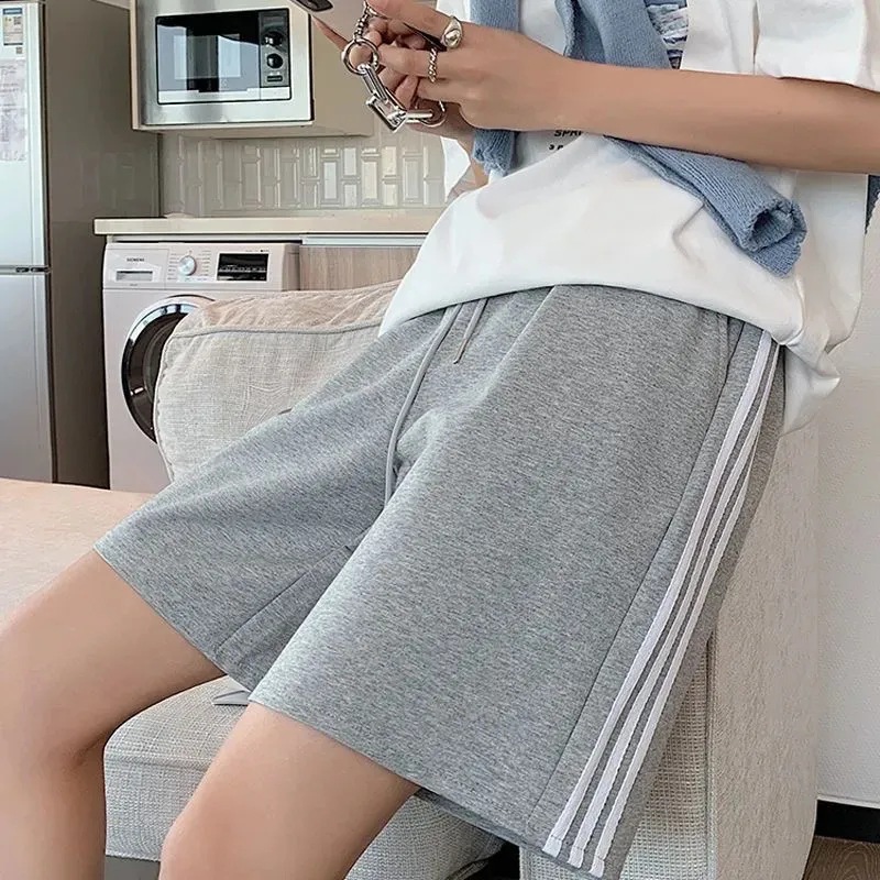 Pure cotton sports shorts female students summer Korean style breathable loose College versatile ins shorts outer wear running