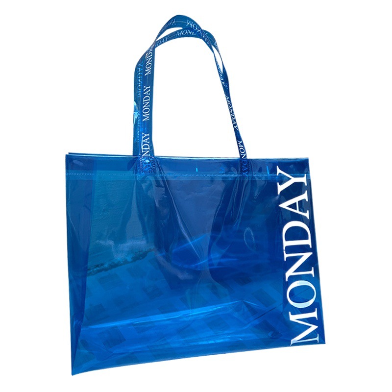 Factory wholesale transparent simple hand bag pvc gift plastic bag clothing store bag gift bag handbag spot