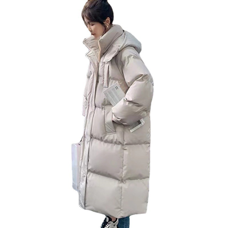 Picture of Thickened Down Cotton-padded Coat Women's Korean-style Loose Long Over-the-knee Cotton-padded Coat 2024 Winter New Coat Ins Bread Clothing Trendy