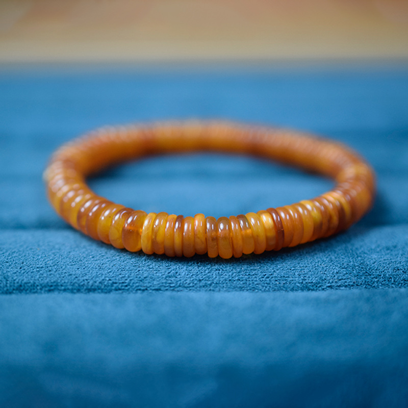 Picture of Natural Baltic Bracelet Amber Beeswax Old Spacer Bracelet Wax Full All-match Accessories White Beeswax