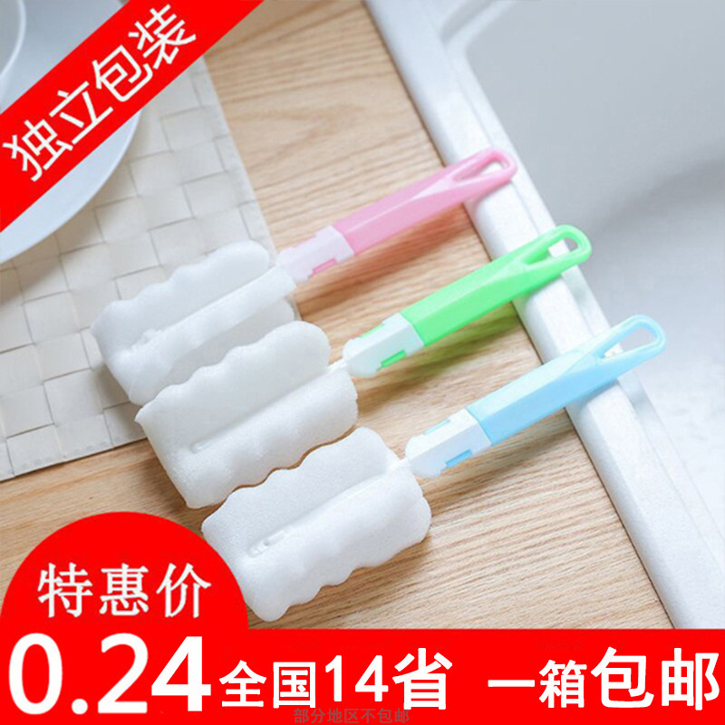 T Colorful Thickened and Lengthened Removable Cup Brush Plastic Hand-free Strong Long Handle Stain Brush Cup Brush