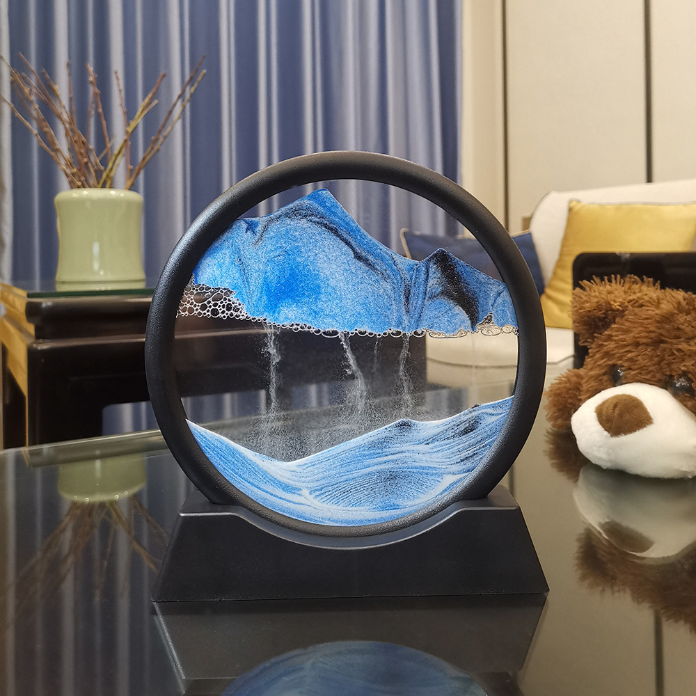 Picture of Simple creative quicksand painting decoration office living room 3D decorative painting Three-dimensional hourglass home decoration gift