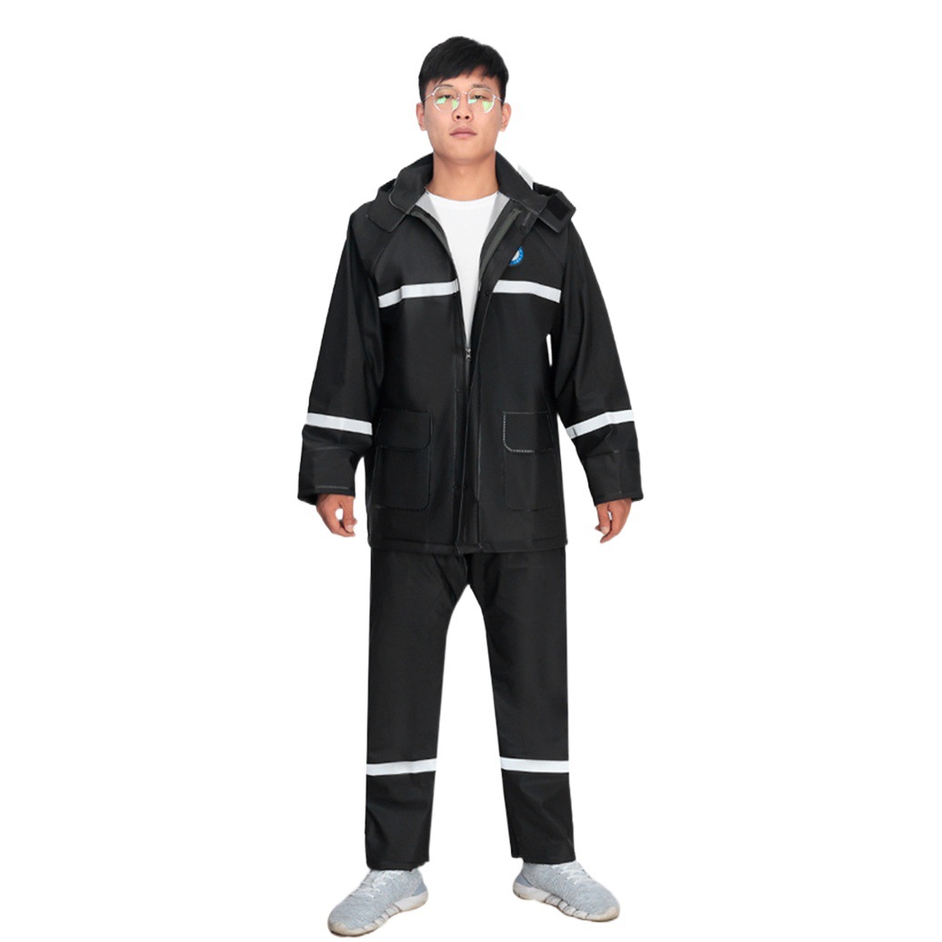 Raincoat Rain Pants Set Men's Thickened Waterproof Adult Full Body Rainstorm-proof Take-away Poncho Motorcycle Riding Wear Raincoat
