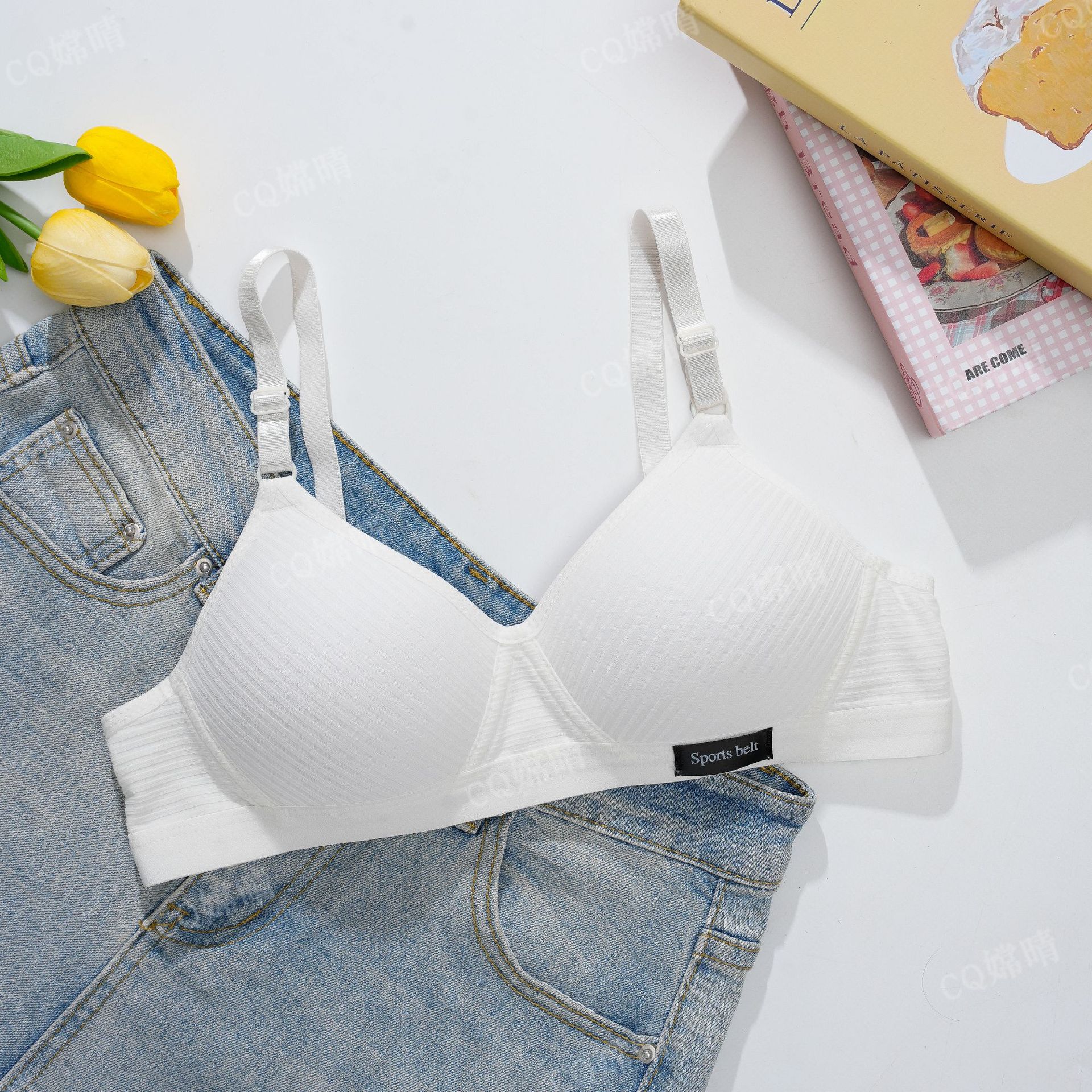 Picture of Cross-Border Southeast Asian Underwear Student Cotton Wire-Free Girl Amusement Park Thin Bra Simple Push-Up Bra