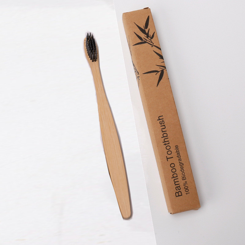 Picture of Cross-border Travel Homestay Hotel Non-disposable Toothbrush Bamboo Charcoal Bamboo Fiber Soft Hair Adult Bamboo Toothbrush Customization