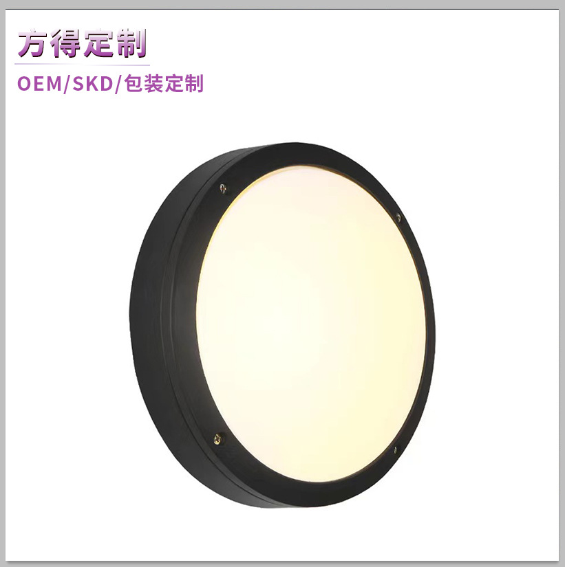 Factory customized cross-border moisture-proof lamp round square aluminum outdoor balcony aisle simple three-proof ceiling lamp