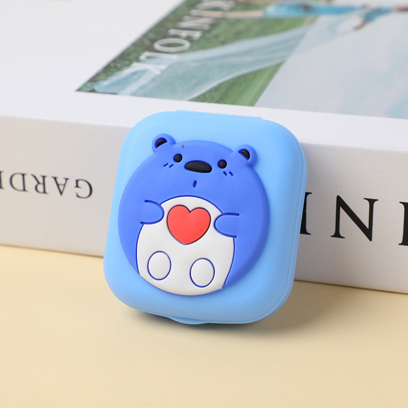 Picture of Creative cute girl Heart star moon box glasses case cartoon contact lens myopia couple box beauty contact double box