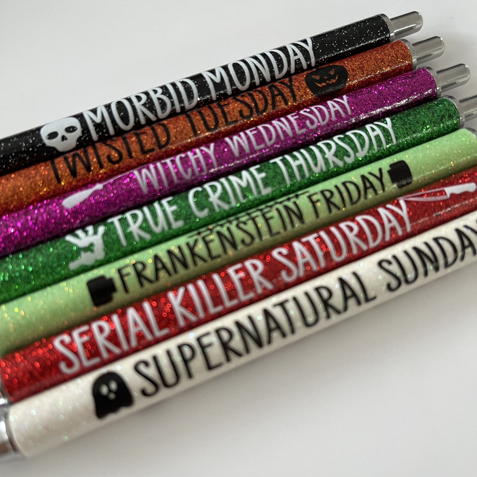 Halloween Weekday Glitter Pen Halloween Glitter Pen Christmas Glitter Pen ballpoint Pen