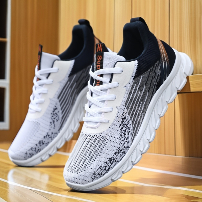 Picture of Sports Shoes for Men 2025 Summer New Export Men's Shoes One-Piece Drop-Shipping Lace-Up Running Shoes Fashion Trendy Shoes for Men