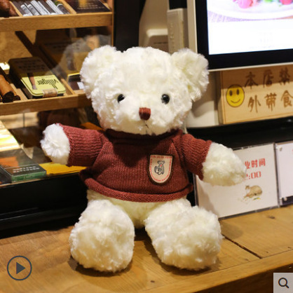 Picture of Sweater Teddy Bear Hug Bear Doll Plush Toy Bear Pillow Doll Wedding Gift Cute