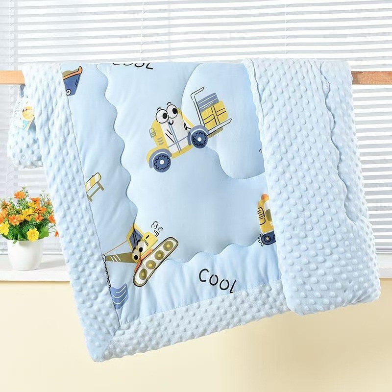Picture of Spring and Autumn Quilt for Kindergarten Babies, All-Season Blanket, Newborn Swaddle, Bean Velvet Air Conditioning Quilt, Infant Cartoon Pattern