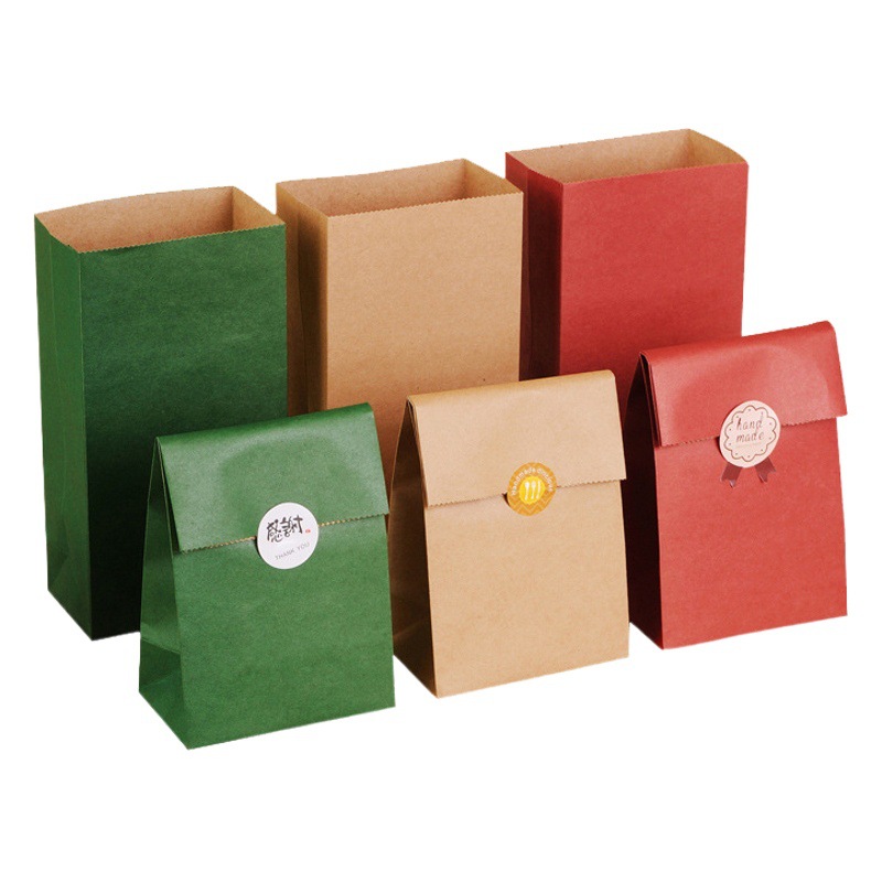 Retro Kraft Paper Bag Gift Bag Thickeneded Souvenir Wedding Candy Bag Printed Logo Christmas Candy Gift Bag