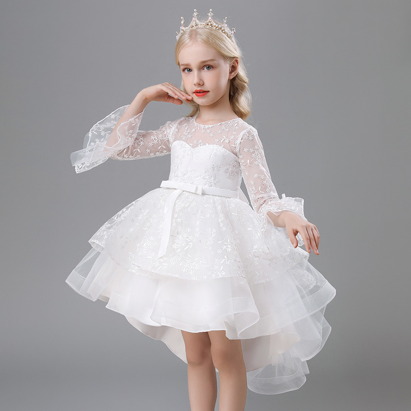 Amazon girl's dress Princess dress high-end European and American flower girl pettiskirt wedding dress dress children's performance clothing
