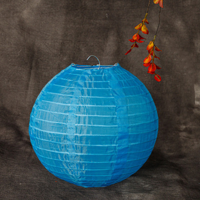 Picture of Outdoor Waterproof Colorful Silk Lanterns Rainproof and Sunproof Mid-Autumn Festival Decorative Lanterns Folding Sun Protection Lanterns Wholesale