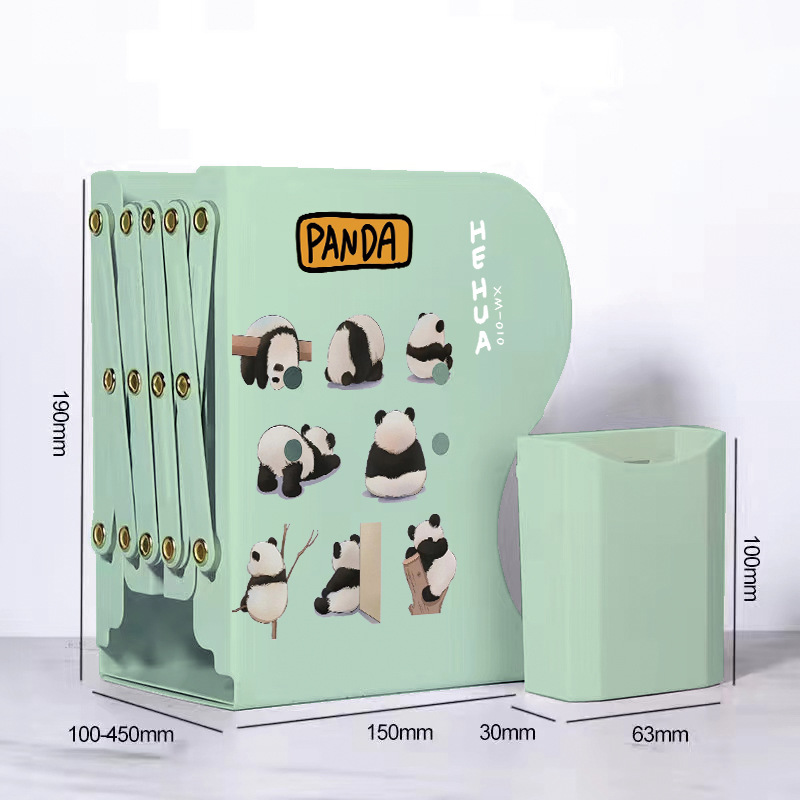Picture of Bookshelf large capacity thickened simple fixed Book student desk storage rack with pen holder retractable book stand batch