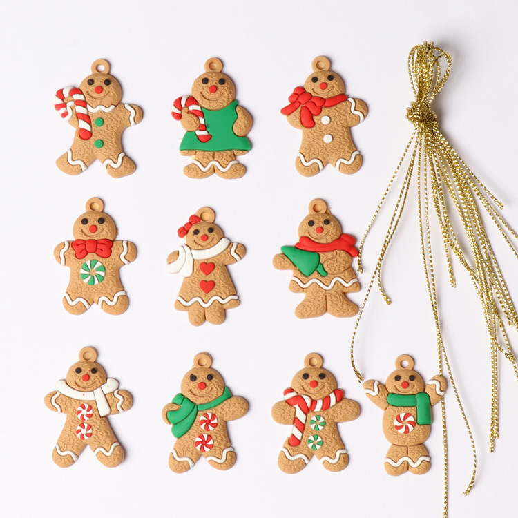 Picture of 2024 New Christmas Tree DIY Pendant Gingerbread Man Twelve Source Manufacturer Christmas Scene Arrangement Pendant