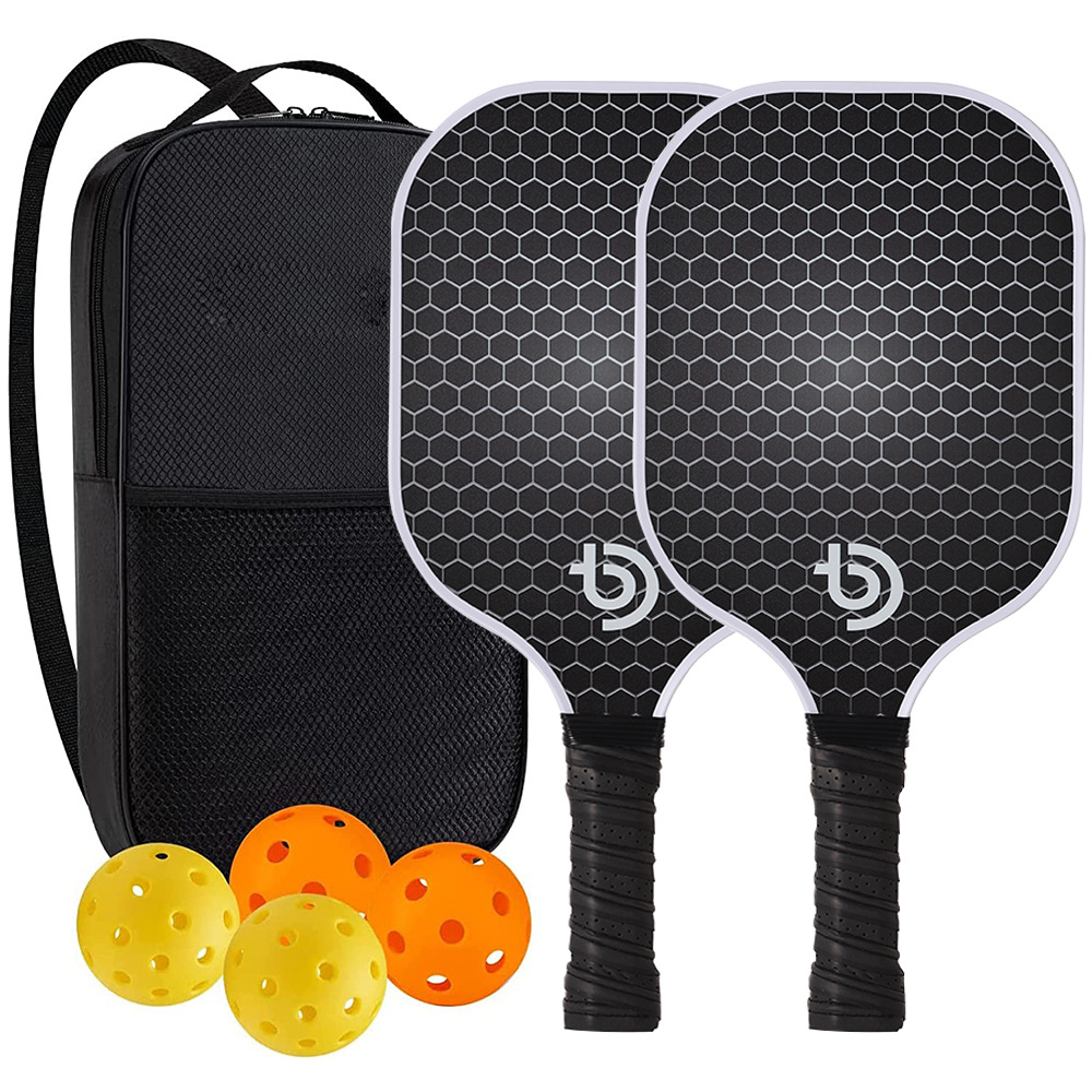 Picture of Fiberglass Peak racket board feather USAPA certification PP honeycomb school use carbon fiber set factory in stock