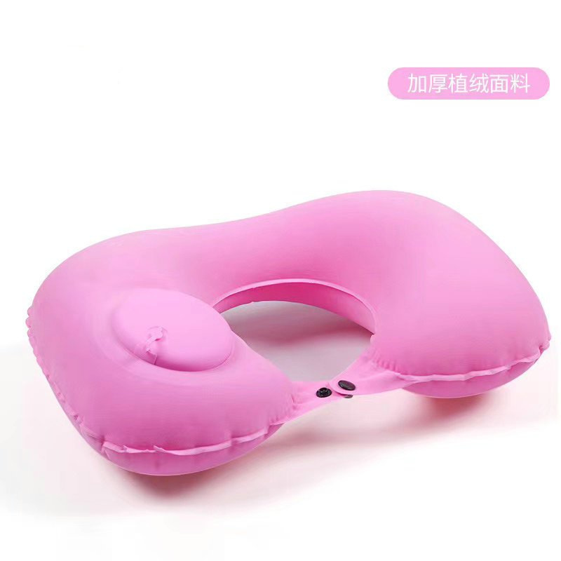 Picture of Inflatable Pillow, Portable for Travel, Press-Inflatable U-Shaped Pillow, Portable and Easy to Store, a Must-Have Item for Airplane and High-Speed Rail Travel
