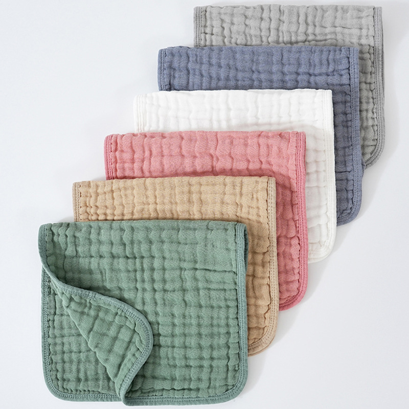 Amazon Six-Layer Gauze Burp Towel Ins Pure Cotton Edge Towel Newborn Spit-Up Towel Baby Shoulder Pad Cross-Border