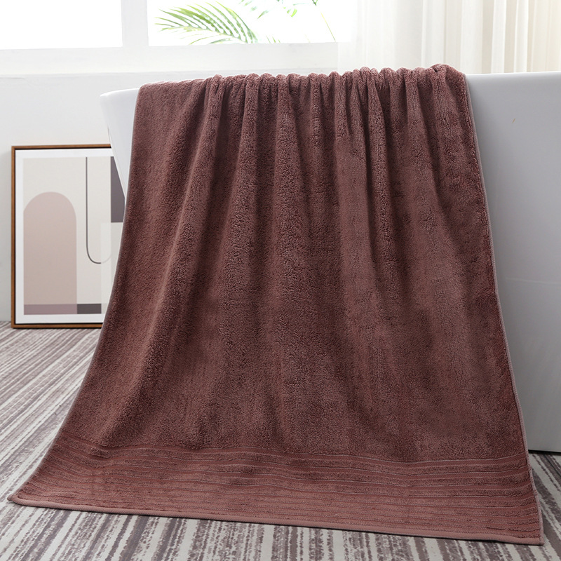 Picture of Bamboo fiber bath towel 140 * 70cm thickened 500g lint-free better than pure cotton soft absorbent baby gift