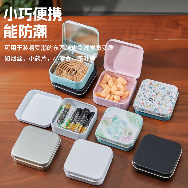 Gift hairpin earring small stationery storage box outrageous DIY cartoon jewelry creative photo flip jewelry iron box