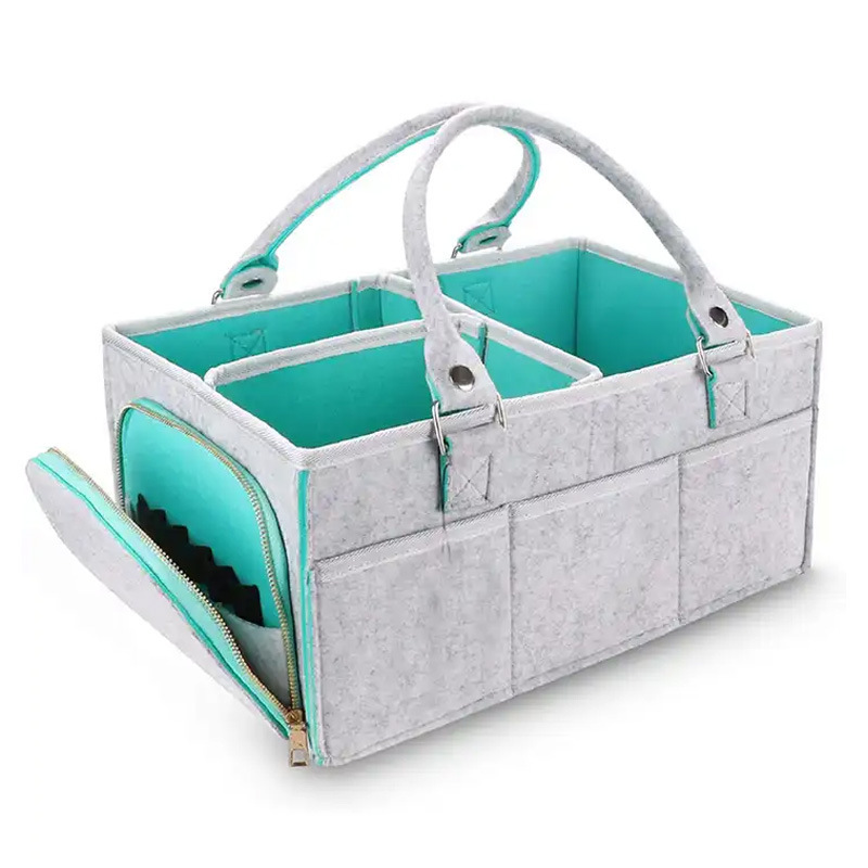 Felt Diaper Bag Cross-Border Wholesale Amazon Edge Mommy Baby Diaper Toy Diaper Cosmetics Bag