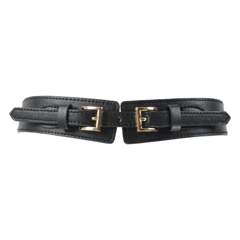 Korean-style Elasticated Narrow Waist Seal Fashionable All-match Dress Decorative Belt Coat Women's Skirt Wide Belt Black