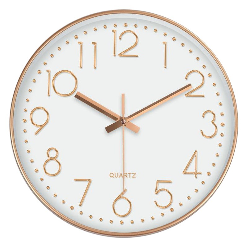 Picture of [14 inch 35cm] fashion mute wall clock creative three-dimensional digital scale wall clock clock non-punch clock