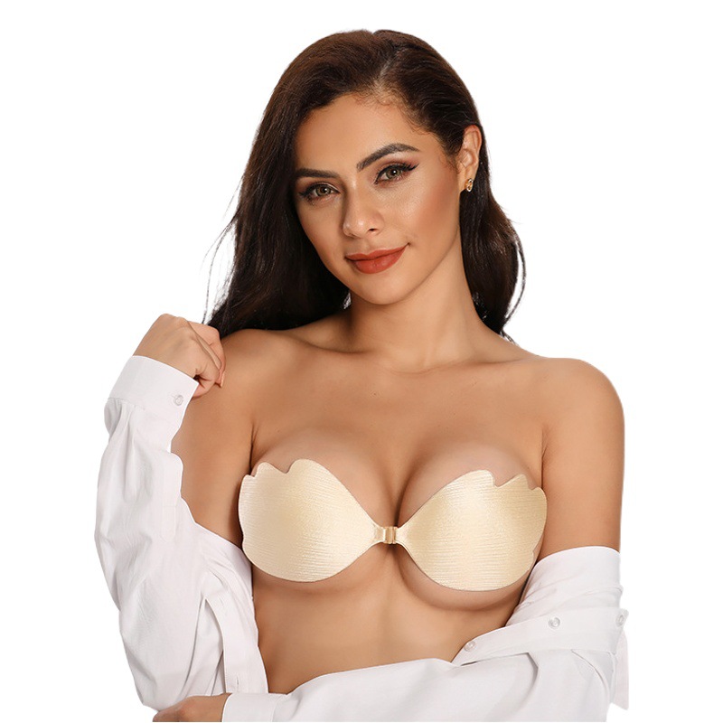 New Leaves Waterproof Gather Invisible Bra Breathable Wedding Photography Silicone Chest Sticker Backless Wear Must-Match Breast Sticker