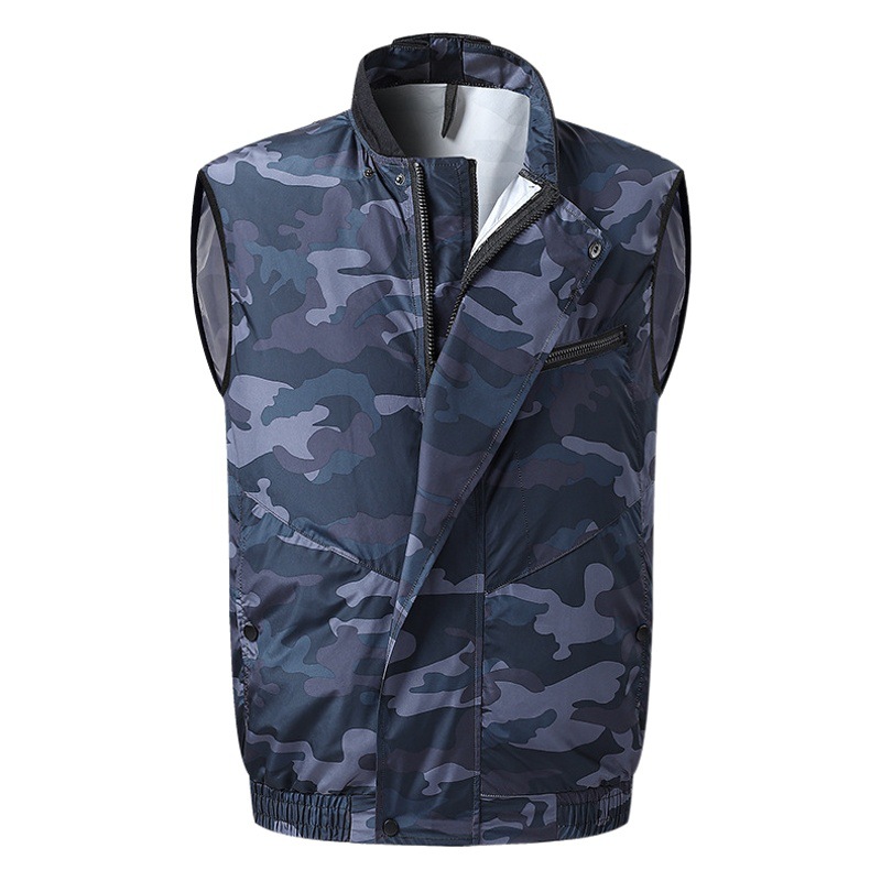 Vest summer thin sunscreen breathable cooling double zipper fan air conditioning clothing manufacturers wholesale outdoor cooling