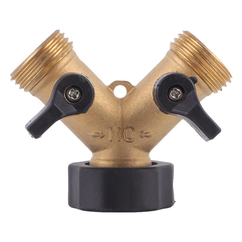 Supply watering joint hardware tool joint accessories garden sprinkler copper double-pass Y-type shunt control valve