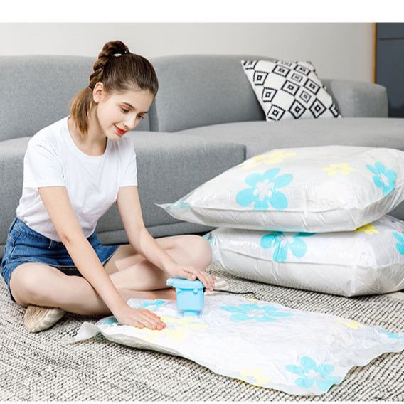 Quilt clothes vacuum storage bag bag pressure suction vacuum packaging bag quilt clothes moving vacuum compression bag
