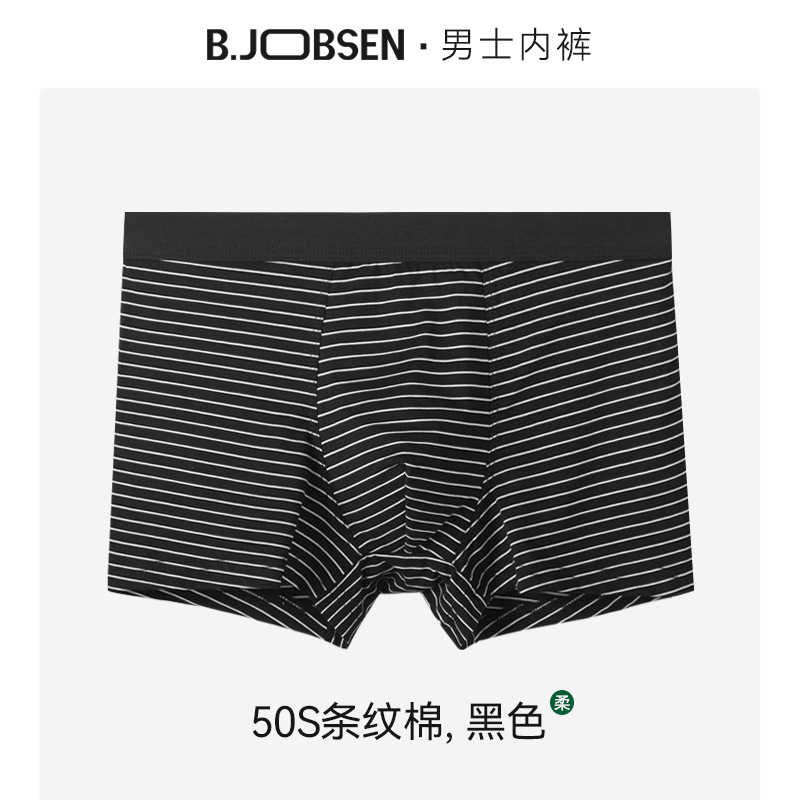 Picture of Summer Men's Underwear Modal Cotton Boxer Breathable plus size Japanese Striped Men's Boxer Underwear Head