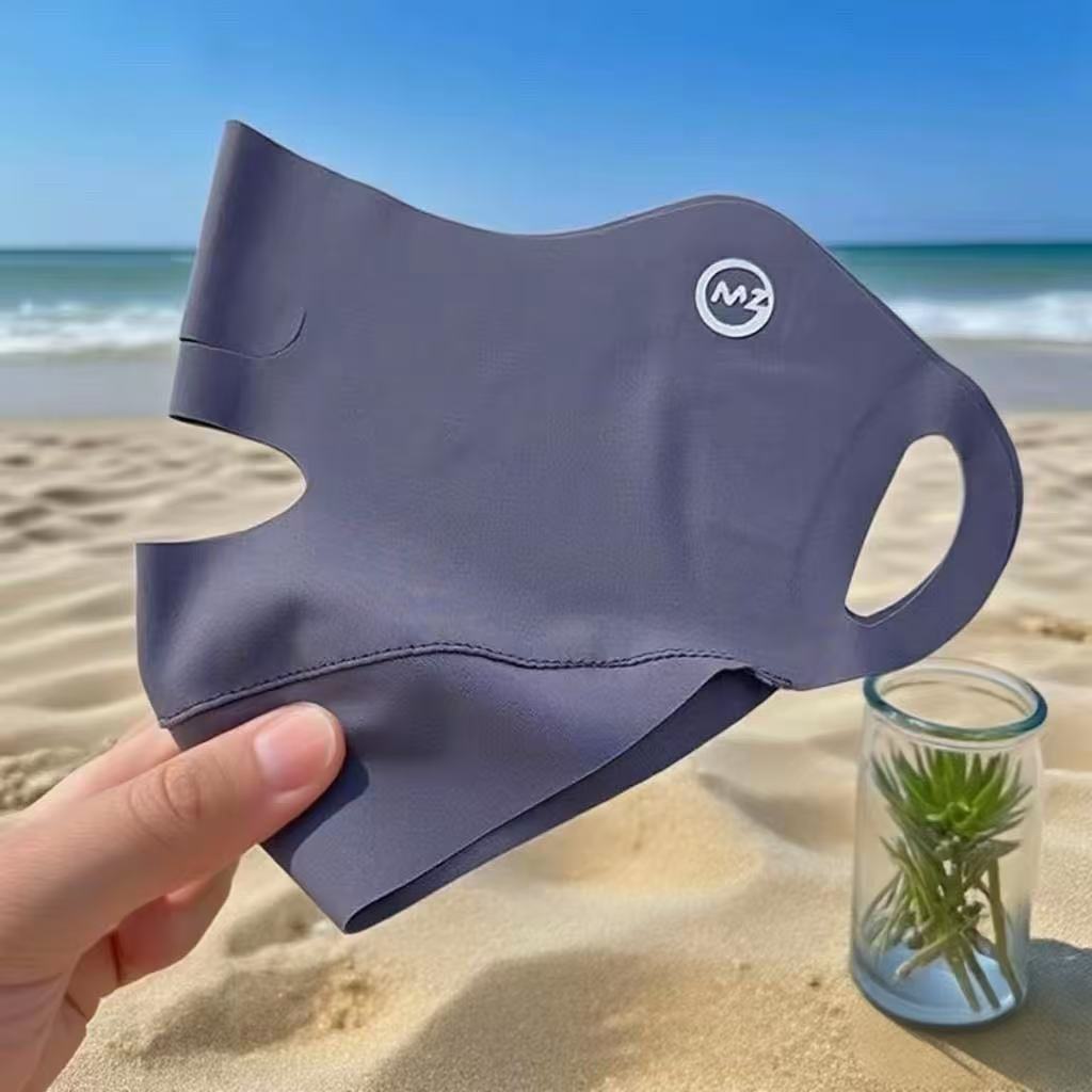 Picture of Outdoor Sports Sunshade and Sun Protection One-Piece Breathable Ice Silk Half-Face Mask Anti-Uv Mouth and Nose Mask for Women