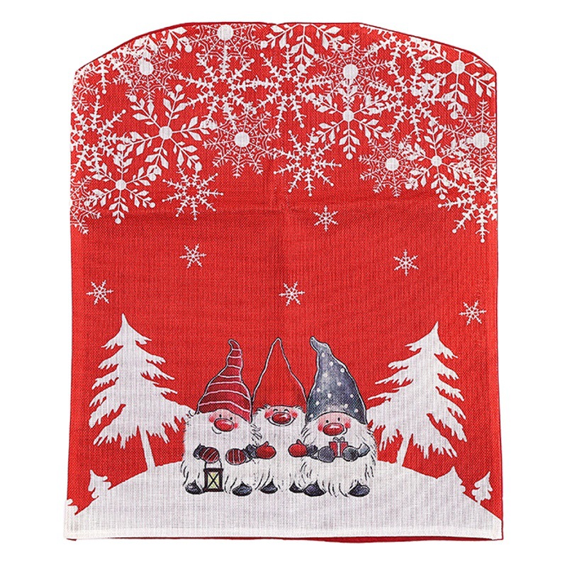 Cross-border New Christmas European and American Style Cartoon Forest Snowflake Chair Cover Creative Printing Chair Decoration Supplies