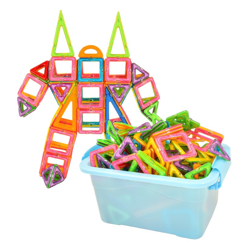 Magnetic Piece Building Blocks Children's Magnet Magnetic Piece Puzzle Boys Girls Baby Iron Piece Puzzle Assembled Toy Square