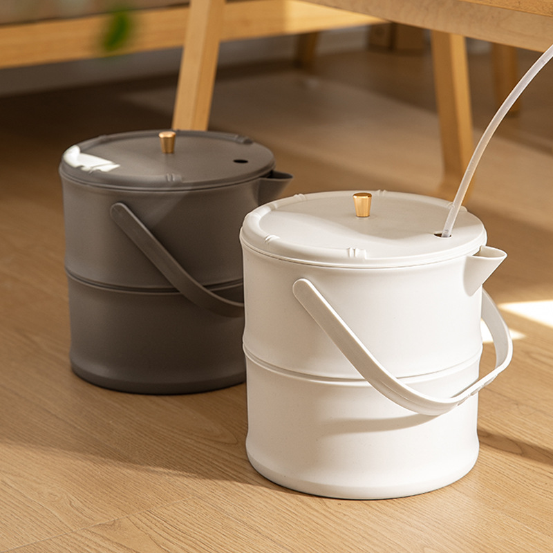 Picture of Plastic Light Luxury Tea Bucket Tea Table Tea Tray Waste Water Bucket Drainage Pipe Tea Set Trash Bin Tea Bucket Drainage Bucket Tea Scrap Bucket