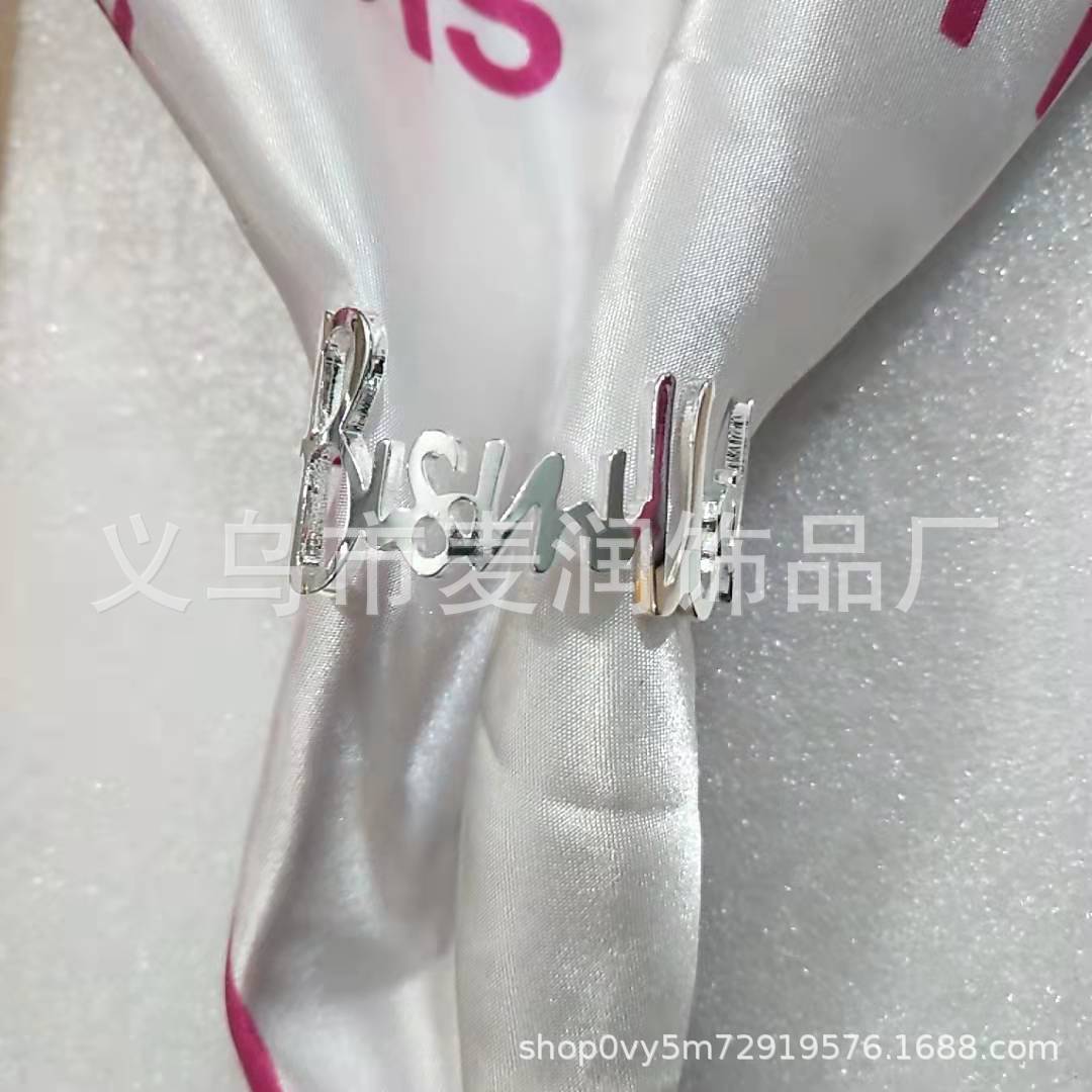 Picture of New Napkin Buckle Metal Mouth Cloth Ring Hotel West Napkin Ring Factory Hot Sale Meal Ring Seamless Craft Anti-off Napkin