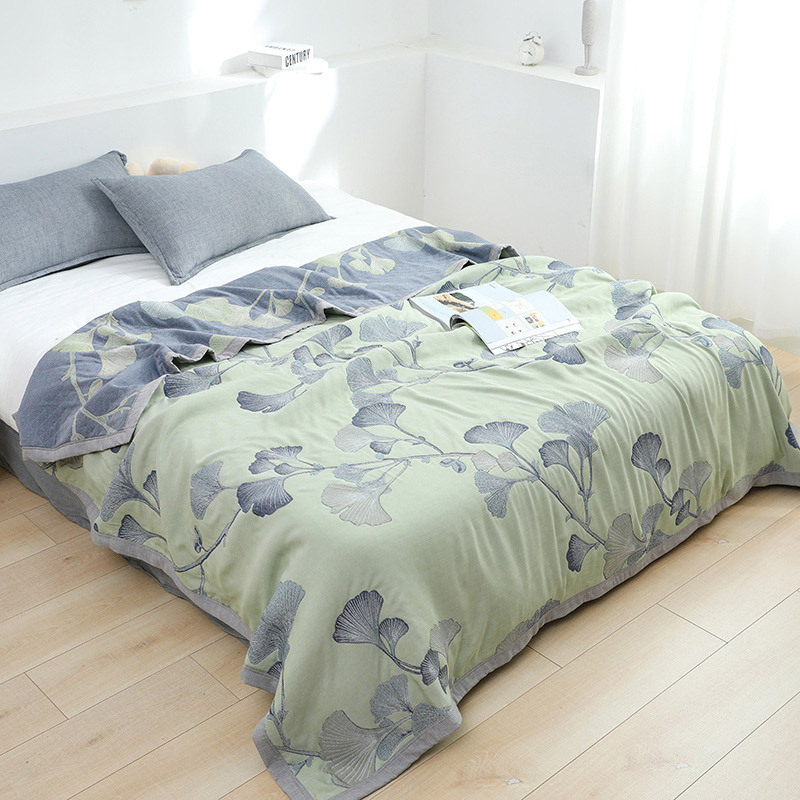 Picture of Wholesale new combed cotton fine sand gauze towel blanket soybean fiber blanket spring and summer single double autumn and winter leisure blanket