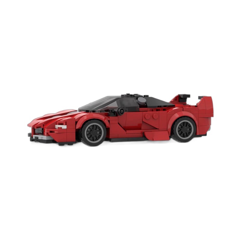 Picture of MOC blocks compatible with Lego 8-car Ferrari FXXK V2 super race car speed series Boys
