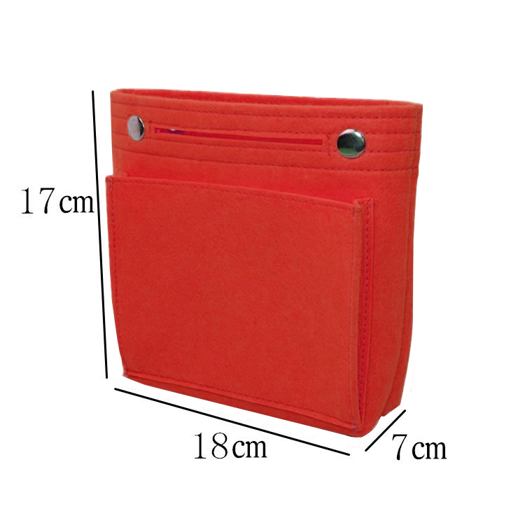 Picture of Factory wholesale felt cosmetic bag multi-functional Women's Travel liner bag large capacity felt snap storage bag