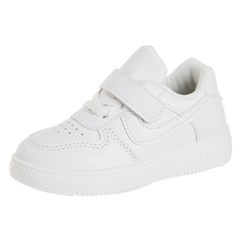 Picture of Spring and Autumn Ultra Light Solid Sole Children's Sneakers Board Shoes Baby Girl's Velcro Shoes Boy's Sneakers Academy Style White Shoes