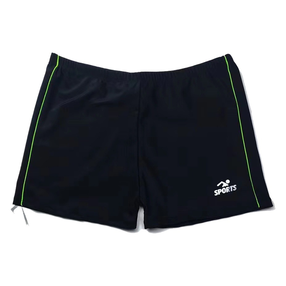 2025 New Boxer Comfortable Large Size Swimming Trunks Plus Pure Color Hot Spring Conservative Slimming Look Belly-Covering Hot Spring Swimming Trunks