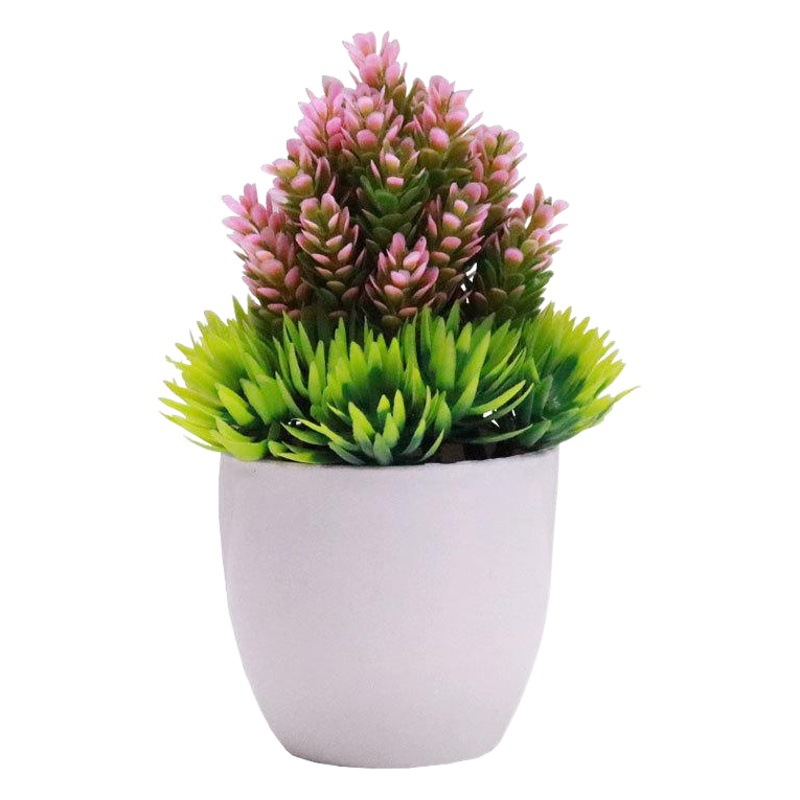 Wholesale Home Accessories Small Bonsai Set Living Room Entrance Ornaments Plastic Flowers Simulated Plants Pine Needles Pineapple Potted Plants