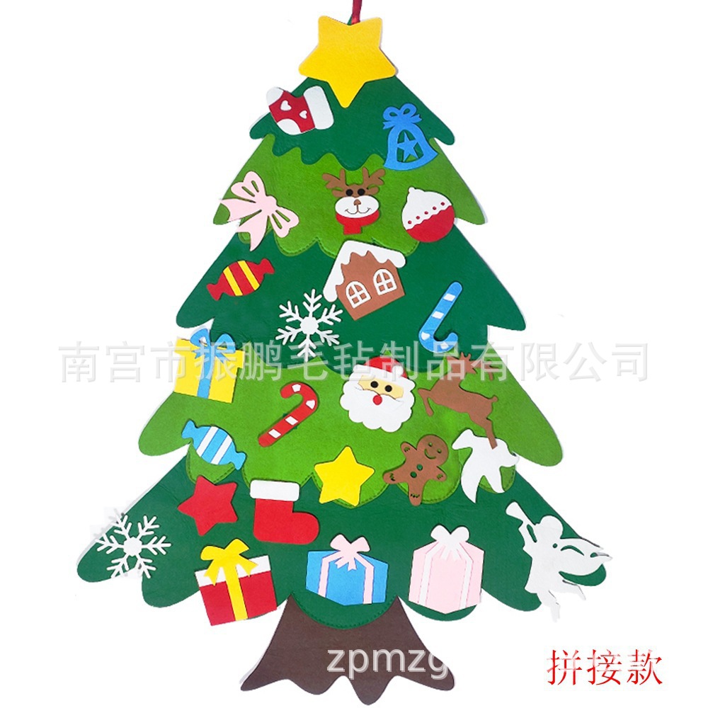 In stock supply New felt Christmas tree Christmas decoration pendant Children DIY three-dimensional felt Christmas tree simple