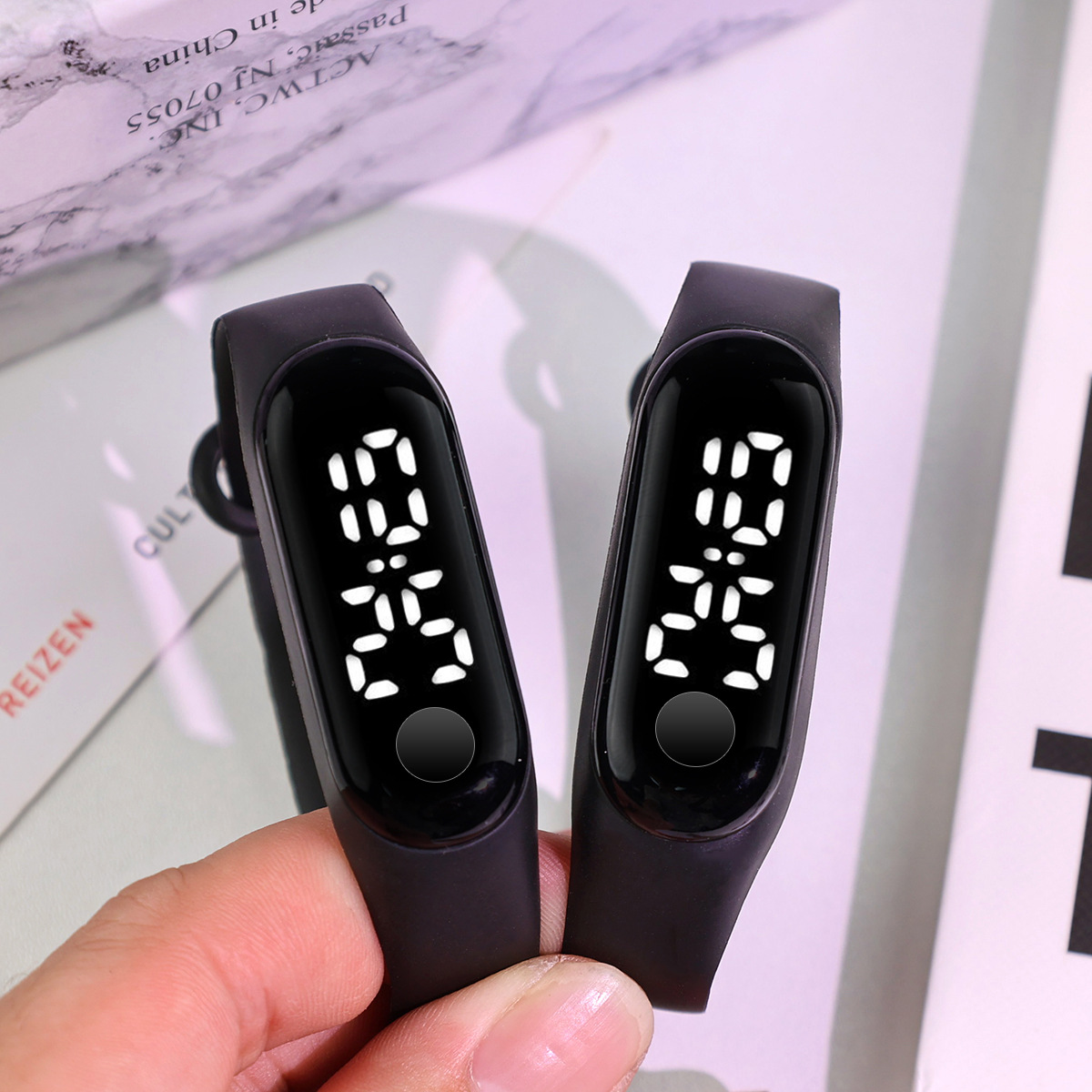 Picture of Manufacturer Simple Waterproof Led White Light Digital Watch Fashionable Student Couple Leisure Sports Touch Touch