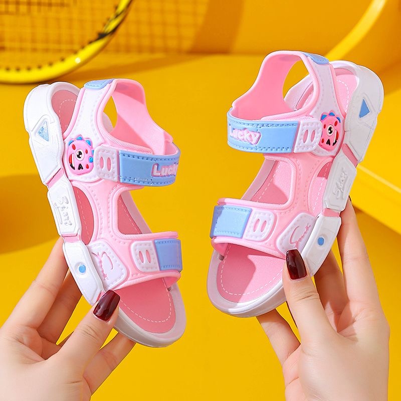 Picture of Children's sandals 2024 new summer cartoon dinosaur children's soft bottom non-slip super soft Super Light fashion beach shoes