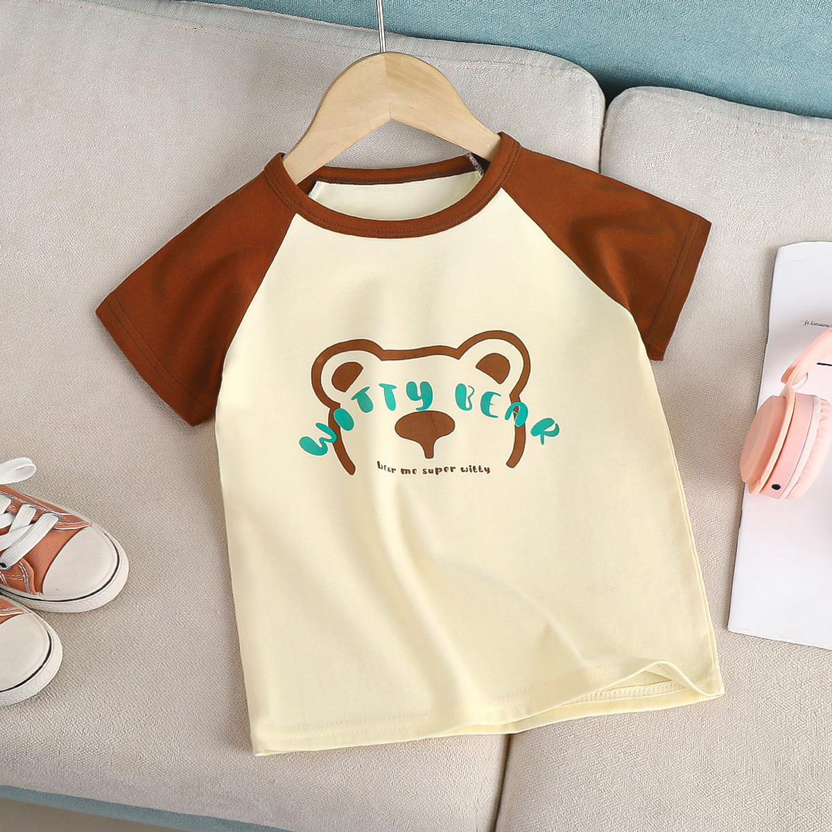 Picture of Children's Short-sleeved T-shirt Cotton New Children's Summer Baby Clothes Boys' Thin Girls' Top Summer Children's Clothing